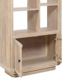 Wyld Haus Arizona Natural Mango Wood Display Cabinet with 2 Slatted Doors in Brown - thumbnail 6
