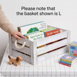 SPETLEK Wooden Crates shelve Box Christmas Gift Hampers Extra Large in Light Grey - thumbnail 4
