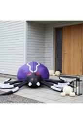 Living and Home 11 FT Halloween Inflatable Giant Spider with Built-in LED Lights - thumbnail 2