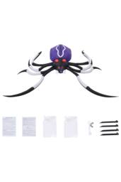 Living and Home 11 FT Halloween Inflatable Giant Spider with Built-in LED Lights - thumbnail 5