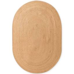 THE RUGS Rangpur Braided Jute Rug Hand Woven Oval Natural Rug & Runner - Size: 160 cm x 230 cm - thumbnail 1