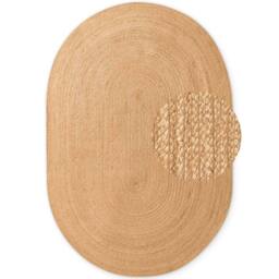 THE RUGS Rangpur Braided Jute Rug Hand Woven Oval Natural Rug & Runner - Size: 160 cm x 230 cm - thumbnail 6