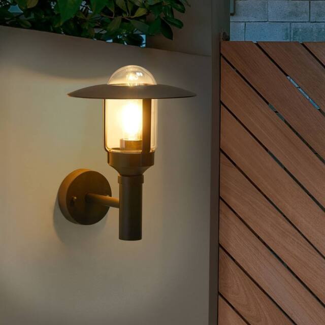 Wyld and Coco Outdoor Wall Light - Matte Black Aluminium and Glass Sconce - image 1