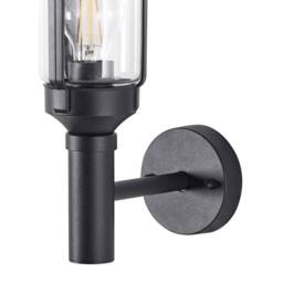 Wyld and Coco Outdoor Wall Light - Matte Black Aluminium and Glass Sconce - thumbnail 5