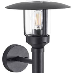 Wyld and Coco Outdoor Wall Light - Matte Black Aluminium and Glass Sconce - thumbnail 2