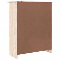 Berkfield Home Shoe Cabinet ALTA 77x35x96 cm Solid Wood Pine in Light Oak - Size: 77 x 35 x 96 cm - thumbnail 6