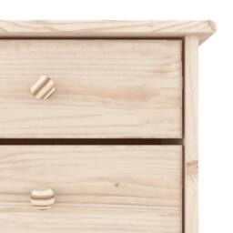 Berkfield Home Shoe Cabinet ALTA 77x35x96 cm Solid Wood Pine in Light Oak - Size: 77 x 35 x 96 cm - thumbnail 8