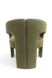 Stratus Interiors Oslo Modern Bouclé Accent Chair - Sculptural Contemporary Armchair in Green - thumbnail 4