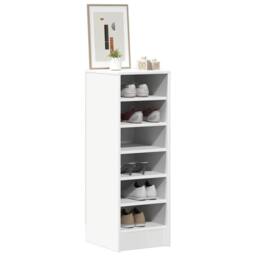 Berkfield Home Shoe Cabinet White 31.5x35x90 cm Engineered Wood - thumbnail 1