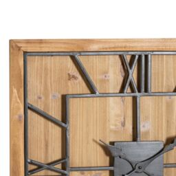 Love Lace Williston Square Wooden Wall Clock in Brown - thumbnail 2