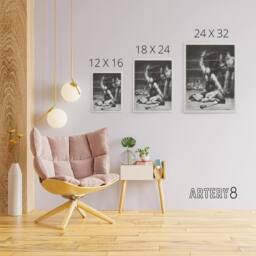 "Artery8 George Bellows Counted Out Second Stone Boxing Canvas Wall Art Print in Grey - Size: W12"" x H16""" - thumbnail 4