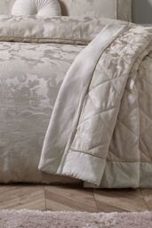 Catherine Lansfield 'Opulent Jacquard' Bedspread in Gold - thumbnail 2