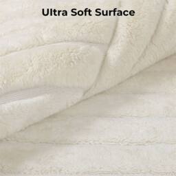 Nordara 160cmx 230cm/Beige Plush Velvet Area Rug Soft Floor Carpet in Beige - Size: 160 cm x 230 cm - thumbnail 3