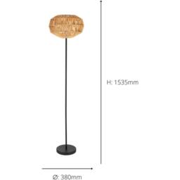 Loops 2 PACK Sleek Black Floor Lamp - Stylish Indoor Lighting for Home Decor - thumbnail 4