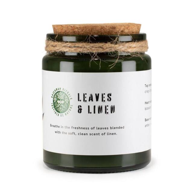Serenityy Woodwick Soy Candle - Leaves & Linen Deep Green in Dark Green - Size: 0.5m x 1m - image 1