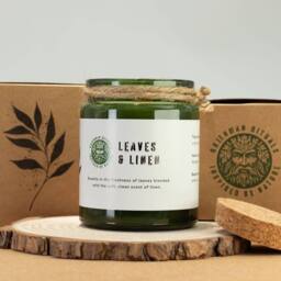 Serenityy Woodwick Soy Candle - Leaves & Linen Deep Green in Dark Green - Size: 0.5m x 1m - thumbnail 4