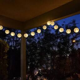Bright Zeal 2*Battery-Operated White Cloth Lantern String Lights 3m with Timer - thumbnail 7