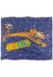 Nickelodeon Catdog Running & Screaming Silky Touch Super Soft Throw Blanket 152 X 127 cm in White - thumbnail 1
