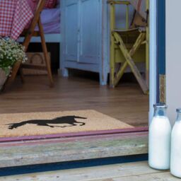 Artsy Mats Horse Doormat - Regular 60x40cm in Black - Size: 40 cm x 60 cm - thumbnail 3