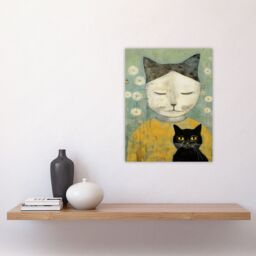 "Artery8 Self Portrait When Cats Resemble Their Owners By Gillian Keenan Unframed Wall Art Print Poster Home Decor Premium - Size: W12"" x H16""" - thumbnail 4