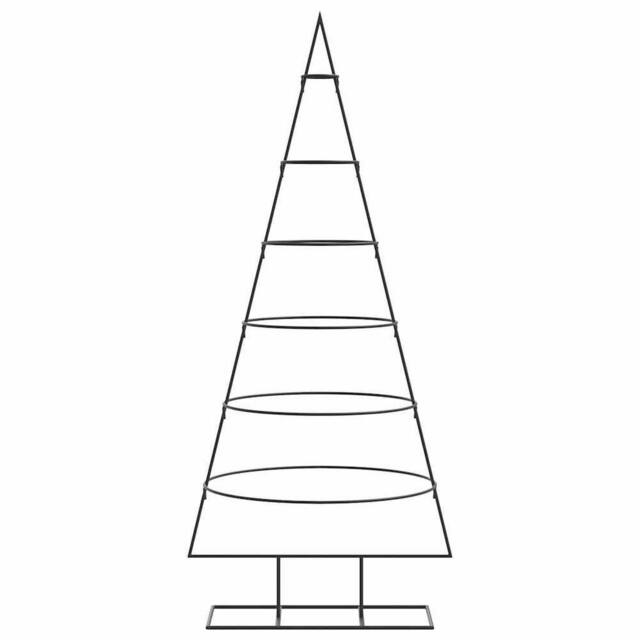 Berkfield Home Metal Christmas Tree for Decoration Black 150 cm - image 1