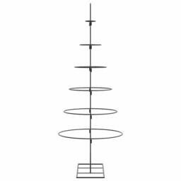 Berkfield Home Metal Christmas Tree for Decoration Black 150 cm - thumbnail 4