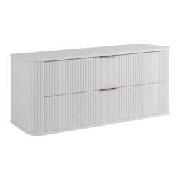 Heze Furniture Elegance Glamour Style 2 Drawer Bathroom Vanity Cabinet 120cm in White - thumbnail 2