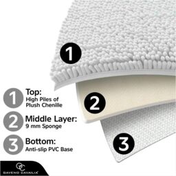 GAVENO CAVAILIA Loop Bath Mat in White - thumbnail 4