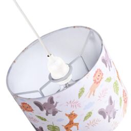 Happy Homewares Modern & Colourful Childrens Fabric Lamp Shade - thumbnail 3