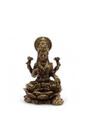 KDMD Brass Laxmi Miniature Statue - 30mm, 11gms, Prosperity & Spirituality in Bronze - thumbnail 3