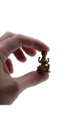 KDMD Brass Laxmi Miniature Statue - 30mm, 11gms, Prosperity & Spirituality in Bronze - thumbnail 1