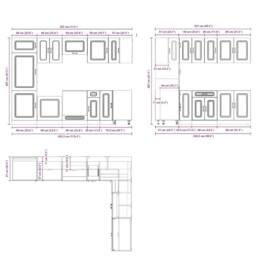 Berkfield Home Elegant 14 Piece Kitchen Cabinet Set Kalmar Grey Sonoma Engineere - thumbnail 8