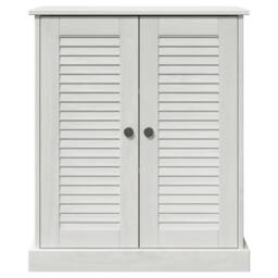 Berkfield Home Bathroom Cabinet with Storage White Solid pine wood - thumbnail 6