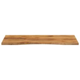Berkfield Home Desk Top with Curve 110x60x2.5 cm Solid Wood Rough Mango in Brown - thumbnail 3
