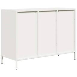 Berkfield Home Sideboard¬†White 101.5x39x73.5 cm Cold-rolled Steel in White - thumbnail 7