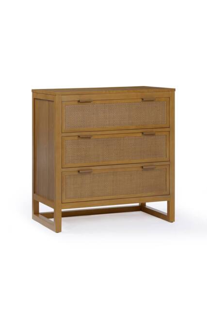 Teamson Home Hatteras Chest of Drawers 3 Drawer Bedroom Dresser in Natural - image 1