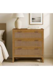 Teamson Home Hatteras Chest of Drawers 3 Drawer Bedroom Dresser in Natural - thumbnail 2