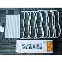 Kelvenix 12 Tier 180x57cm Hanging Shoe Storage Organiser, Over Door Shoe Rack in White - Size: 180x57 cm - thumbnail 3