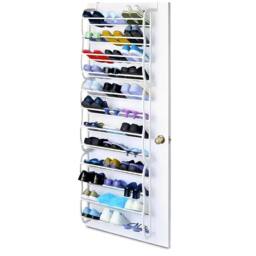Kelvenix 12 Tier 180x57cm Hanging Shoe Storage Organiser, Over Door Shoe Rack in White - Size: 180x57 cm - thumbnail 5
