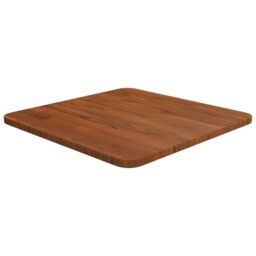 Berkfield Home Square Table Top Dark Brown 40x40x1.5cm Treated Solid Wood Oak - Size: 40x40x1.5 cm