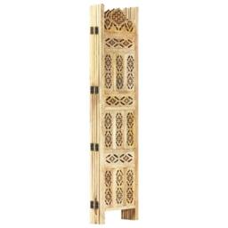 Berkfield Home Hand carved 5-Panel Room Divider 200x165 cm Solid Mango Wood in Brown - thumbnail 2