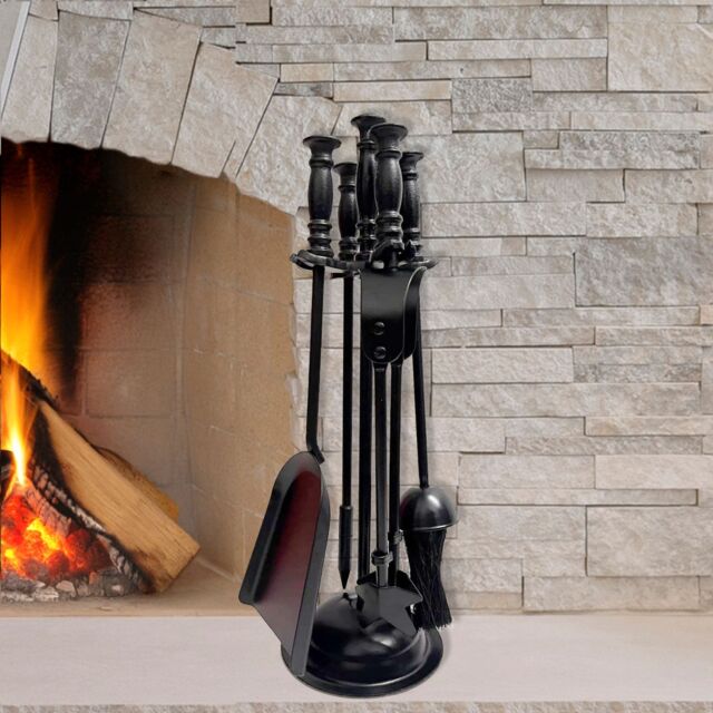 "Marco Paul 16"" Traditional Fireside Set Fireside Accessories Set for Home Fireplace in Black" - image 1