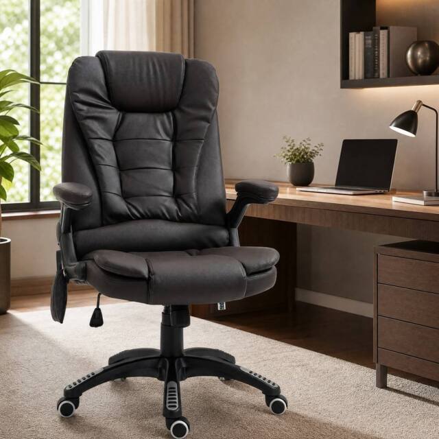 STILVORA Office Chair with Heating & Massage, Brown - image 1