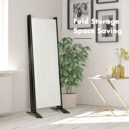 Costway Folding Room Divider 4 Panel Wall Privacy Screen Protector Home Living Room in White - thumbnail 4