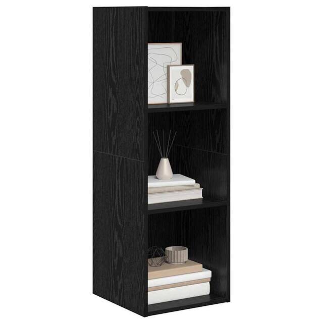 Berkfield Home TV Cabinet Black oak 37 x 37 x 107 cm Engineered wood - image 1