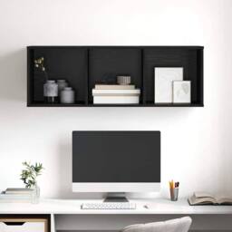 Berkfield Home TV Cabinet Black oak 37 x 37 x 107 cm Engineered wood - thumbnail 5