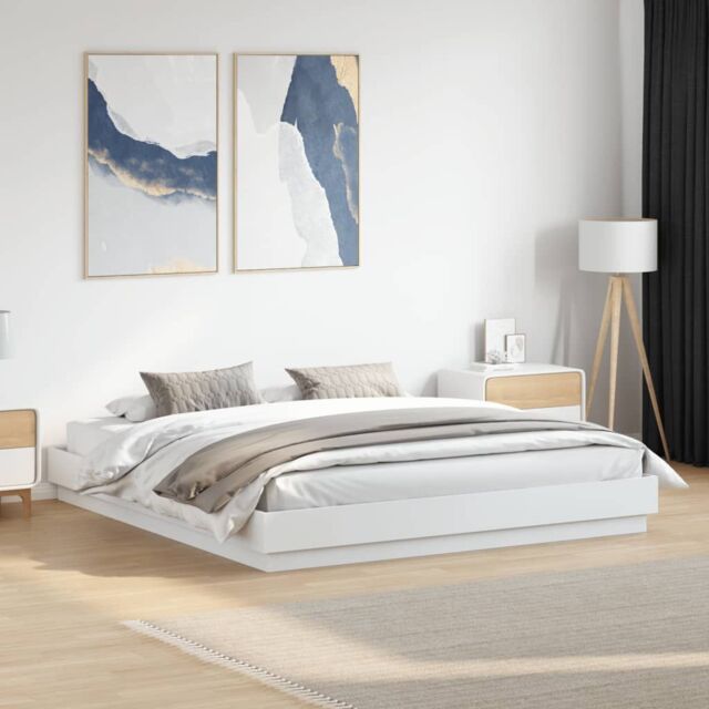 Berkfield Home Bed Frame without Mattress White 180x200 cm Super King - image 1
