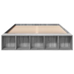 Berkfield Home Bed Frame without Mattress Grey Sonoma 140x200 cm - thumbnail 4