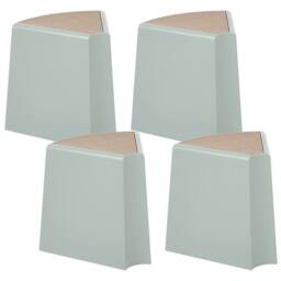 Wyld and Coco Mint Green Stackable Garden Stools Set of 4 ABS Stackable Patio - thumbnail 2