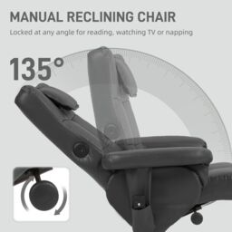 HOMCOM Massage Recliner Chair with Footstool & Hidden Storage in Black - thumbnail 6